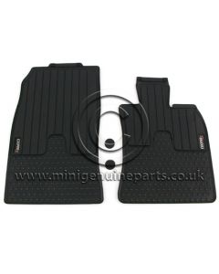 Rubber Front Floor Mats with MINI Cooper S logo - R55/R56/R57 ONLY - RHD (UK)
