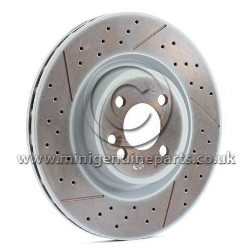 316mm x 22mm JCW Drilled Front Brake Disc, each - Factory JCW - July 2008 on