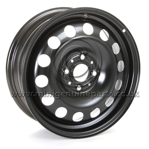 MINI Steel Wheel - Black - 15'' x 5.5, each