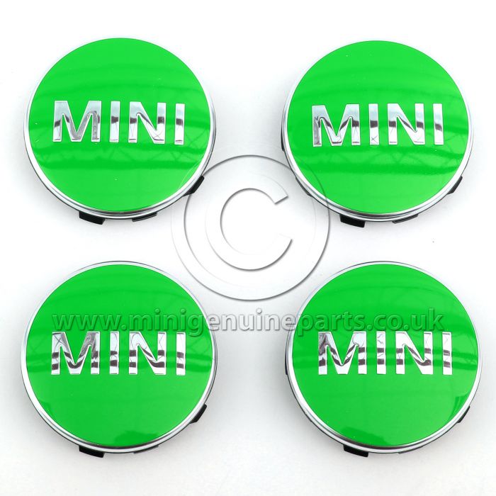 Apple Green Wheel Centre Caps - set of 4 - F56
