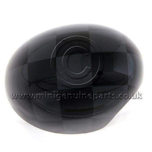 MINI Black and Grey Chequered Wing Mirror Cover RH RHD ONLY - F54/F55/F56