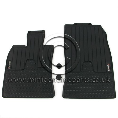 Rubber Front Floor Mats with MINI Cooper S logo - R55/R56/R57 - LHD (Euro)