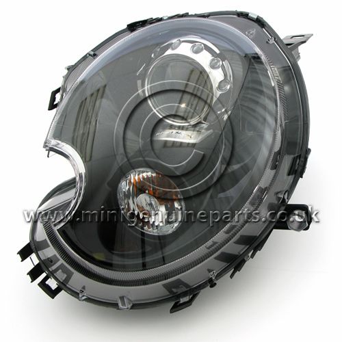 Black Xenon Headlamp Unit - Left Side - R55/R56 - March 2010 on only